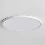 Modern 16 Inch LED Geometric Circle Flush Mount Ceiling Light in Black and White Finish