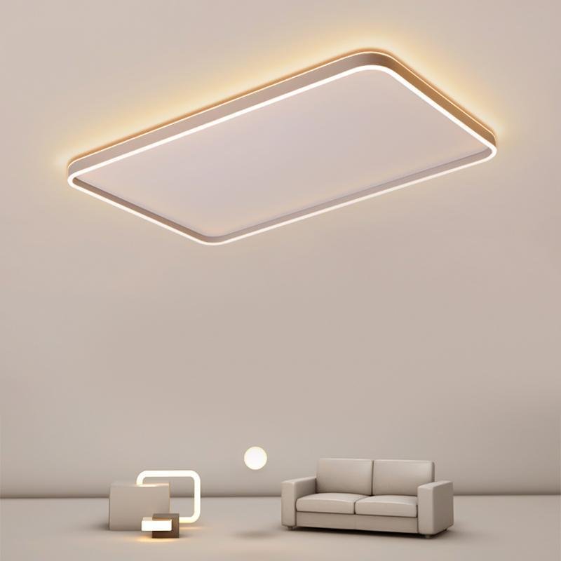 Modern Rectangular LED Flush Mount Ceiling Light for Kitchen and Dining Room