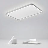 Modern Rectangular LED Flush Mount Ceiling Light for Kitchen and Dining Room