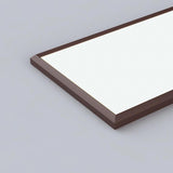 Modern Coffee Brown Rectangular LED Flush Mount Ceiling Light Dimmable Portrait Lamp