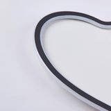Modern Heart Shaped LED Flush Mount Ceiling Light in Black Finish for Bedroom Nursery and Kids Room