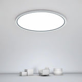 Modern White Round LED Flush Mount Ceiling Light for Bedroom and Living Room
