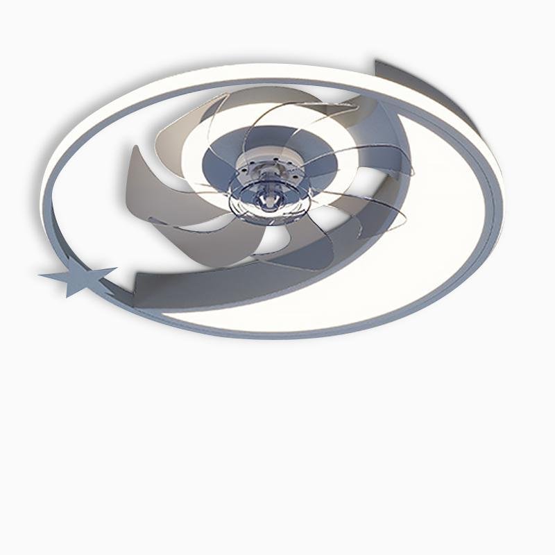 Modern Star Shaped Flush Mount Ceiling Fan with Lights and Remote Control for Kids Nursery