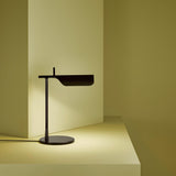 Sleek Aluminum Minimalist LED Table Lamp with Adjustable Pivoting Hood