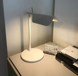 Sleek Aluminum Minimalist LED Table Lamp with Adjustable Pivoting Hood