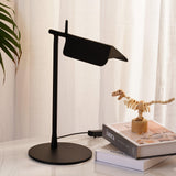 Sleek Aluminum Minimalist LED Table Lamp with Adjustable Pivoting Hood