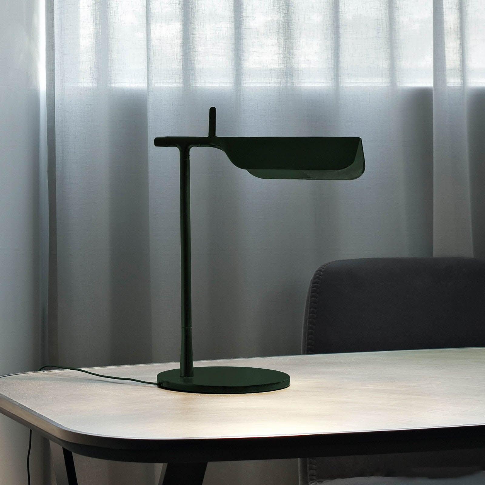 Sleek Aluminum Minimalist LED Table Lamp with Adjustable Pivoting Hood