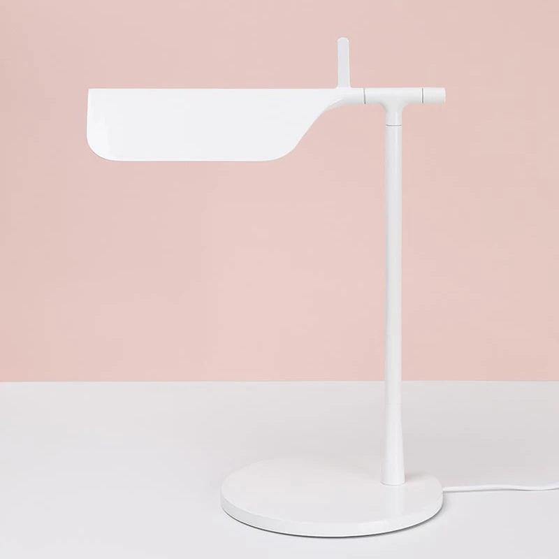 Sleek Aluminum Minimalist LED Table Lamp with Adjustable Pivoting Hood