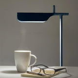 Sleek Aluminum Minimalist LED Table Lamp with Adjustable Pivoting Hood