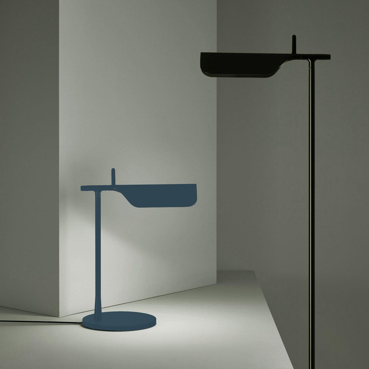 Sleek Aluminum Minimalist LED Table Lamp with Adjustable Pivoting Hood