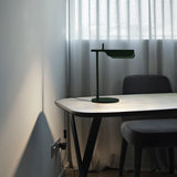 Sleek Aluminum Minimalist LED Table Lamp with Adjustable Pivoting Hood