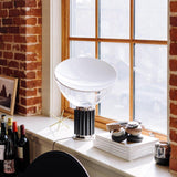Radar Industrial Blown Glass Table Lamp with Adjustable Aluminum Reflector