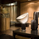 Radar Industrial Blown Glass Table Lamp with Adjustable Aluminum Reflector