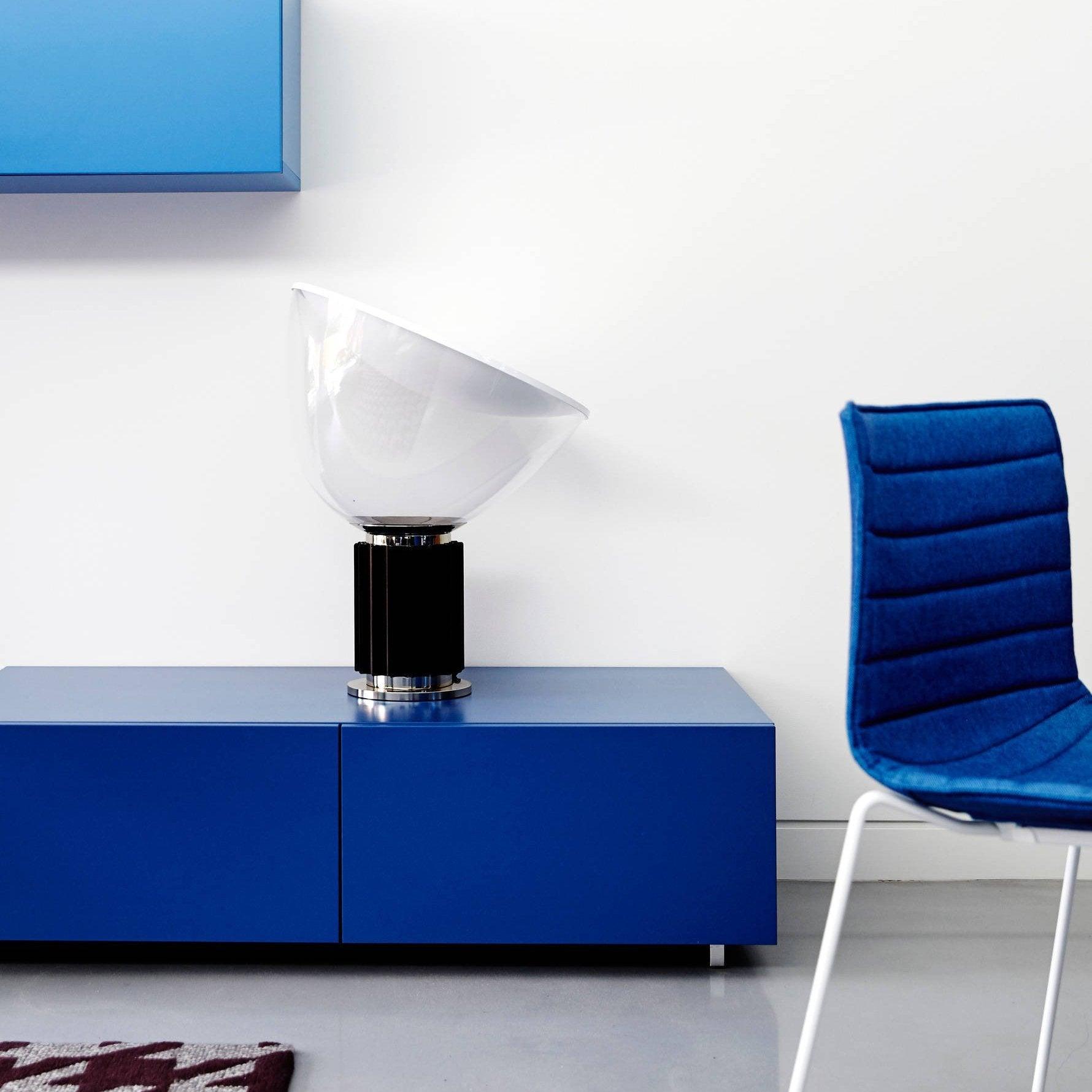 Radar Industrial Blown Glass Table Lamp with Adjustable Aluminum Reflector