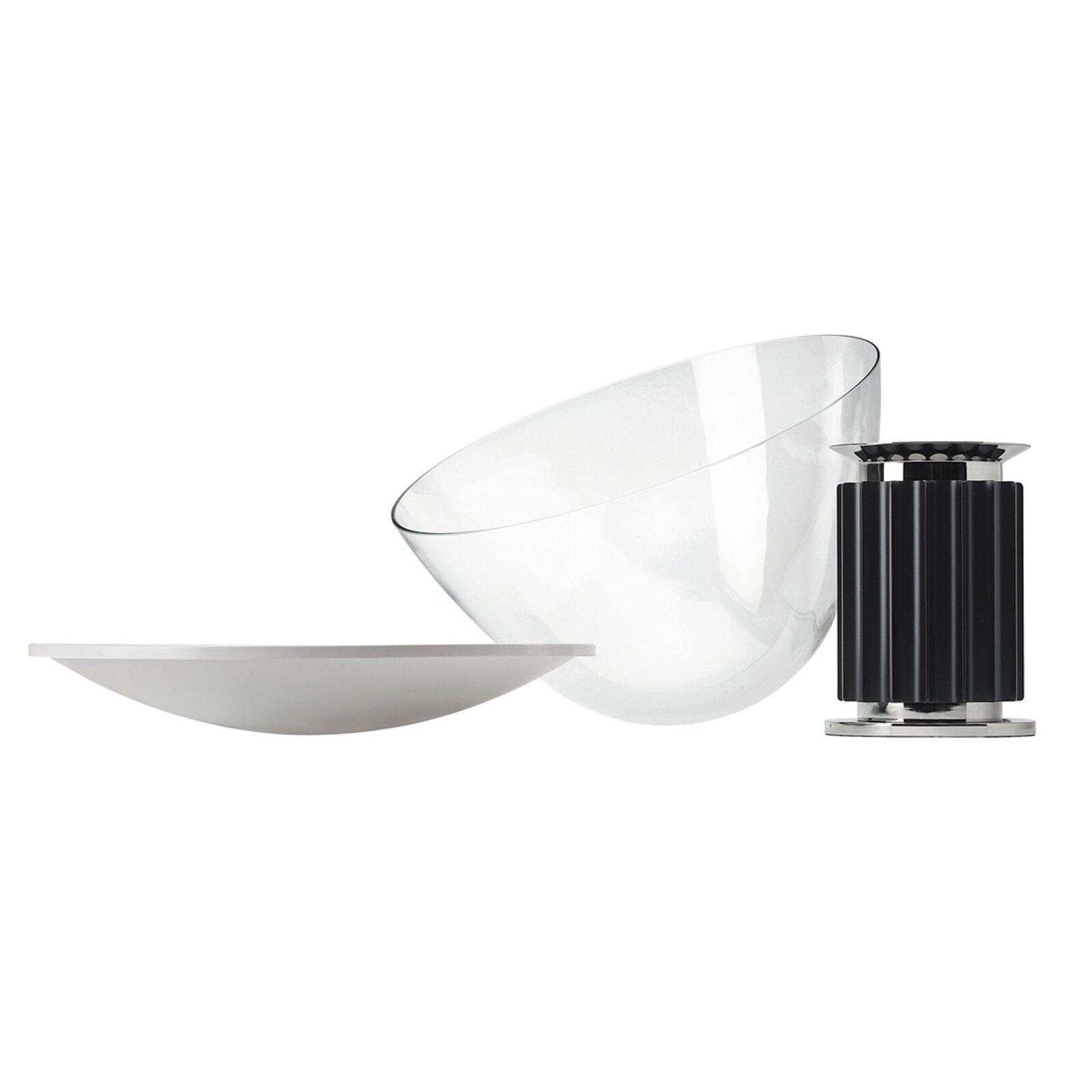 Radar Industrial Blown Glass Table Lamp with Adjustable Aluminum Reflector
