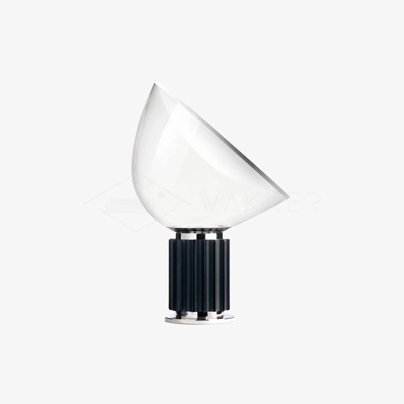 Radar Industrial Blown Glass Table Lamp with Adjustable Aluminum Reflector