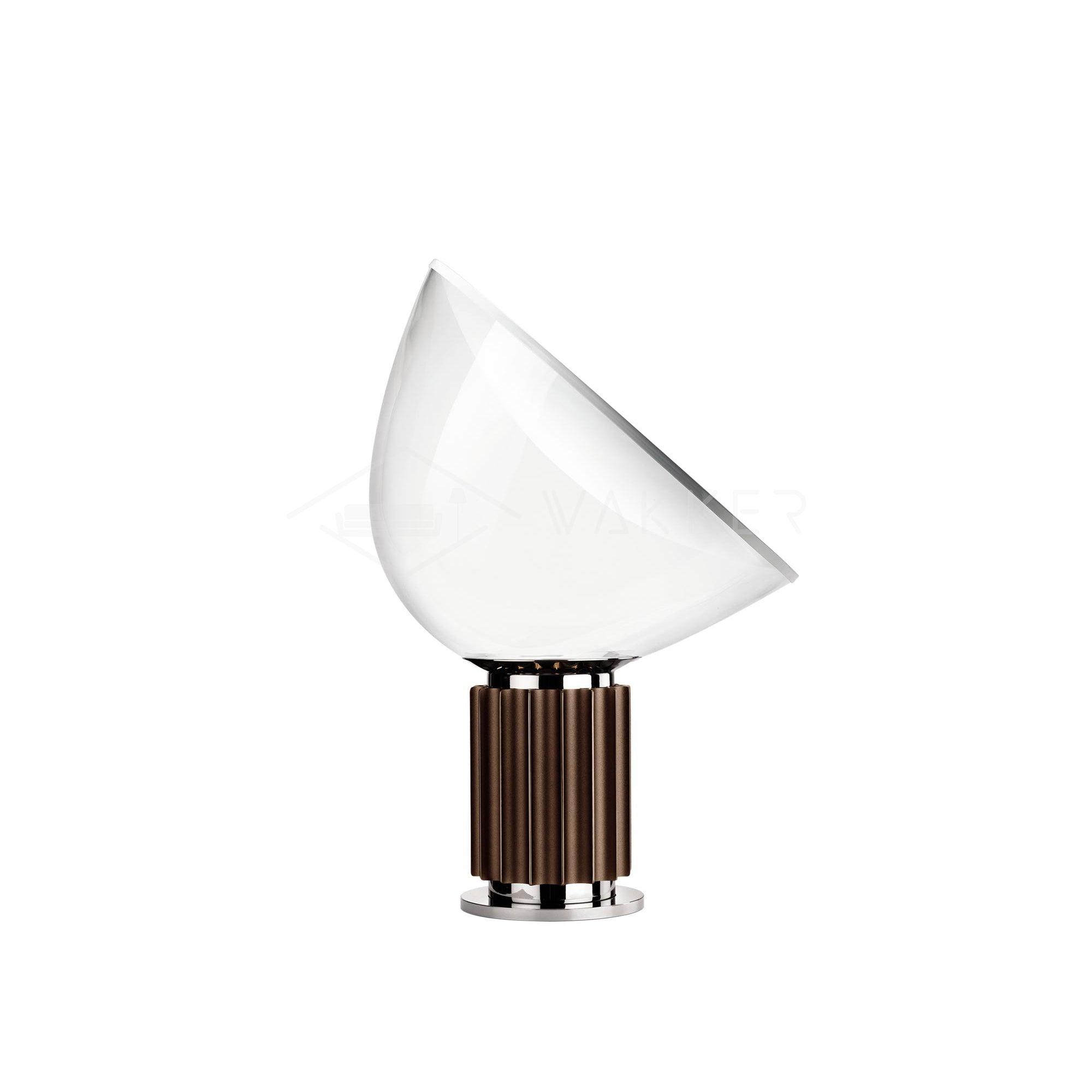 Radar Industrial Blown Glass Table Lamp with Adjustable Aluminum Reflector