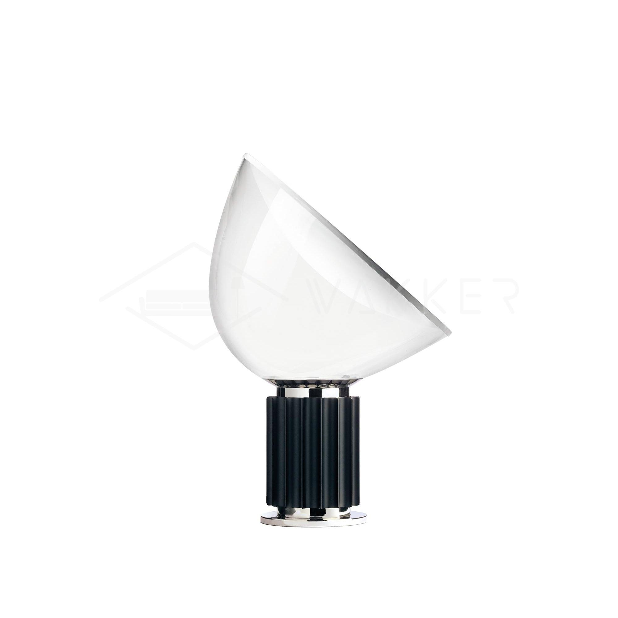 Radar Industrial Blown Glass Table Lamp with Adjustable Aluminum Reflector