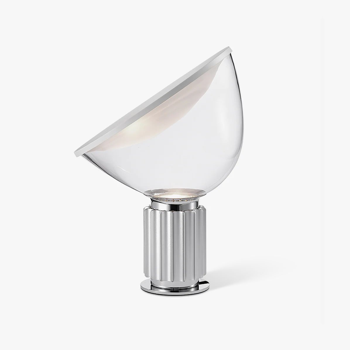 Radar Industrial Blown Glass Table Lamp with Adjustable Aluminum Reflector