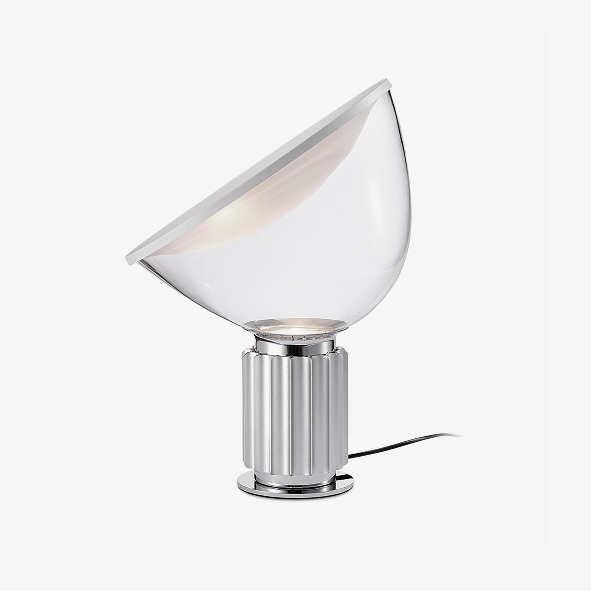Radar Industrial Blown Glass Table Lamp with Adjustable Aluminum Reflector