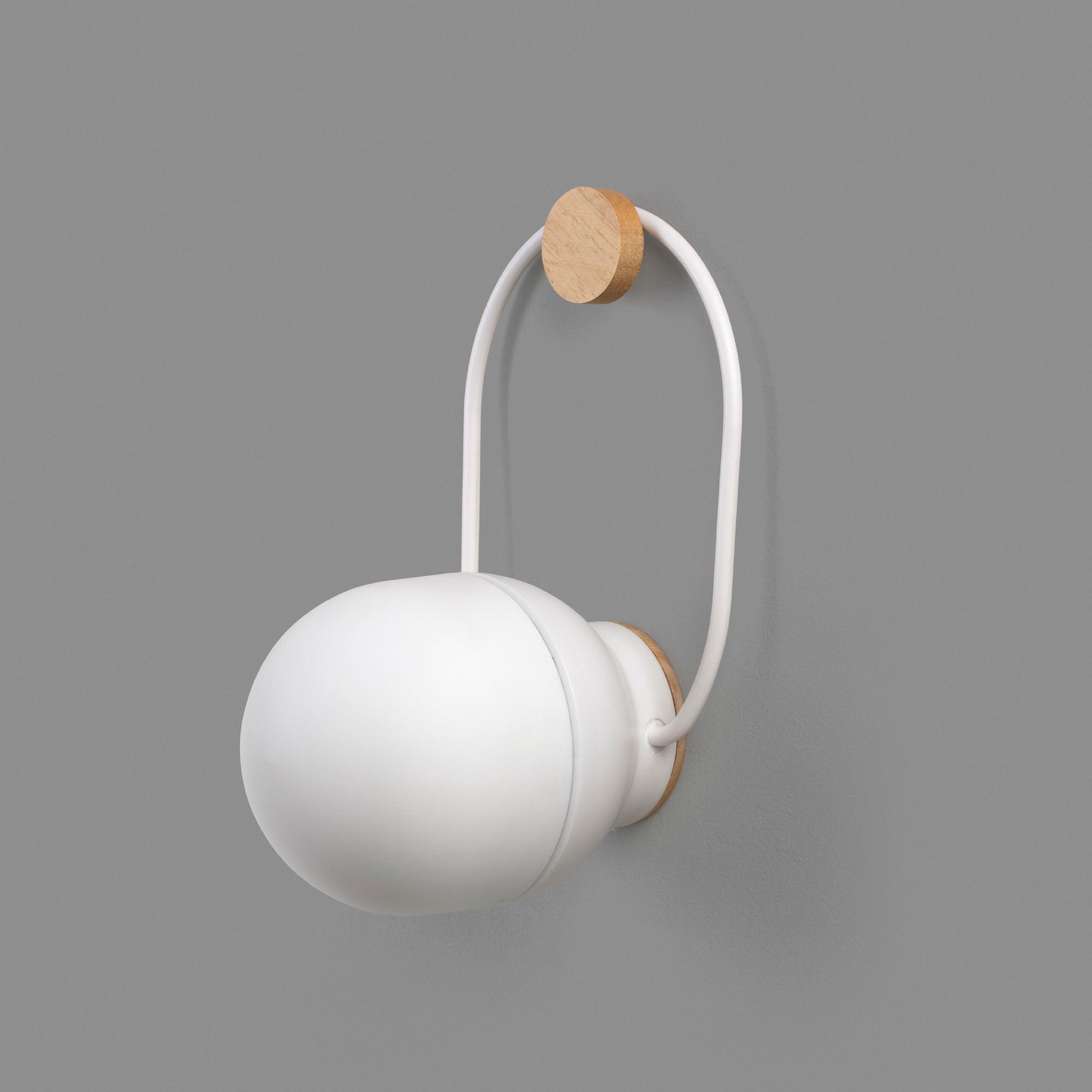 Portable LED Table Lamp with Glass Shade and Integrated Metal Handle for Indoor Use