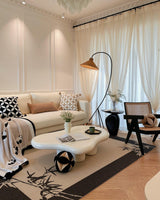 Tana Large Woven Rattan Floor Lamp Bell Shaped Standing Light for Modern Living Room