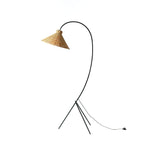 Tana Large Woven Rattan Floor Lamp Bell Shaped Standing Light for Modern Living Room