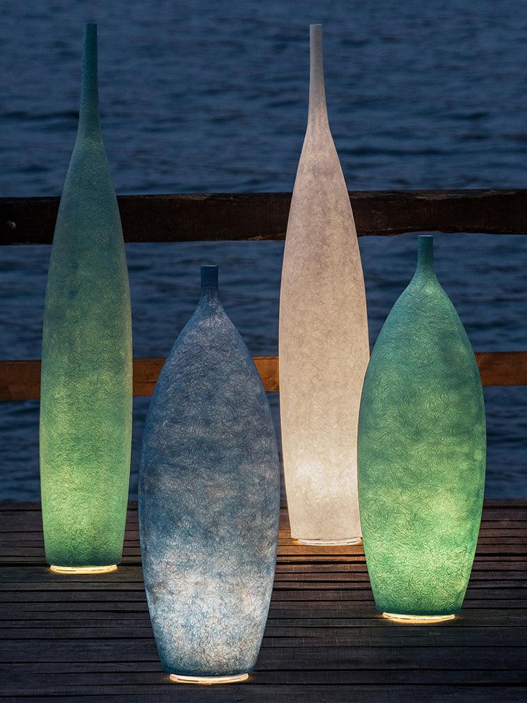 Modern Moon Inspired Resin Floor Lamp Tank LED Standing Light for Living Room Decor
