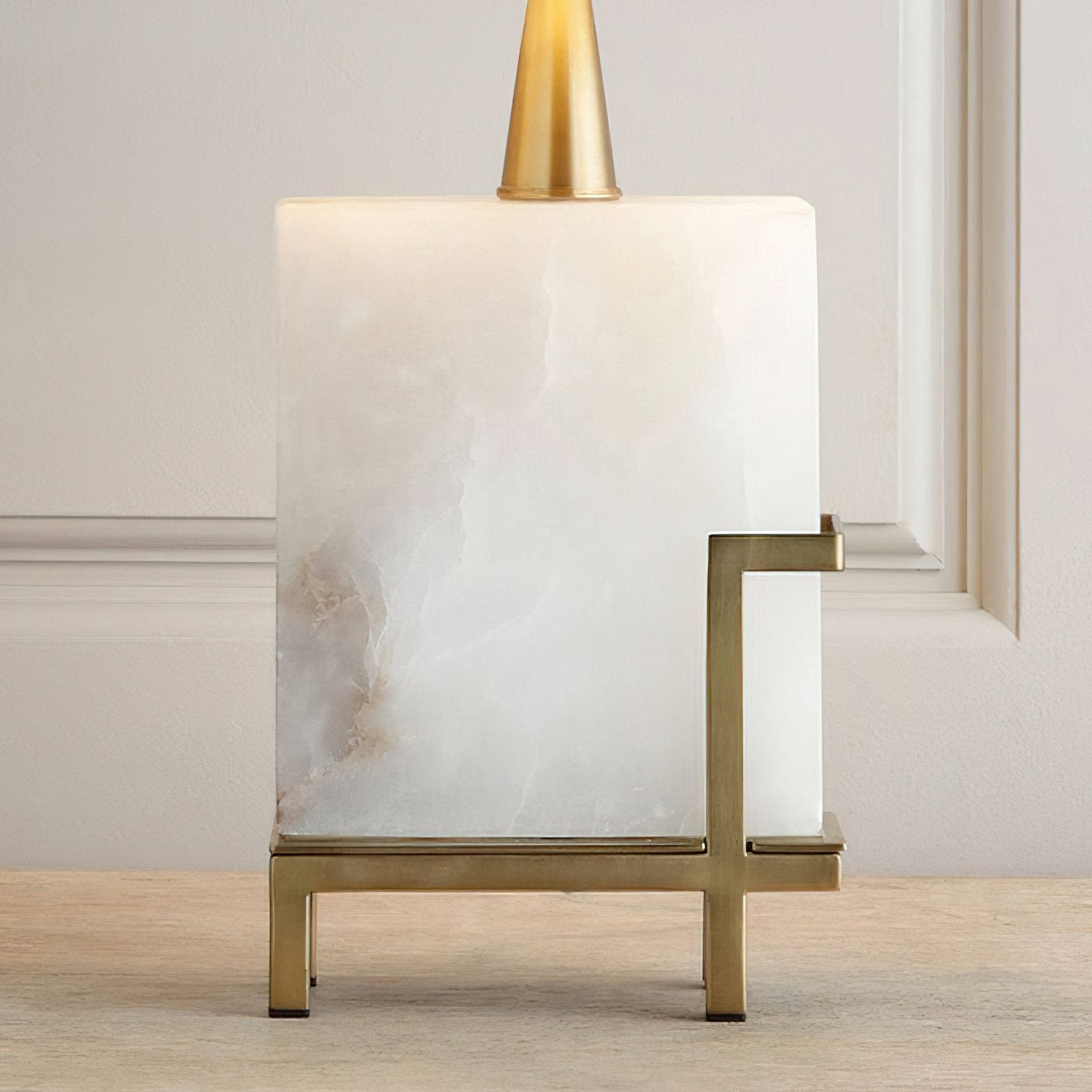 modern-brass-table-lamp-with-white-tapered-fabric-shade-and-natural-alabaster-base
