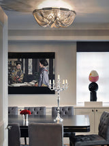 Luxury Contemporary Tassel Aluminum Chain Chandelier Modern Flush Mount Ceiling Light
