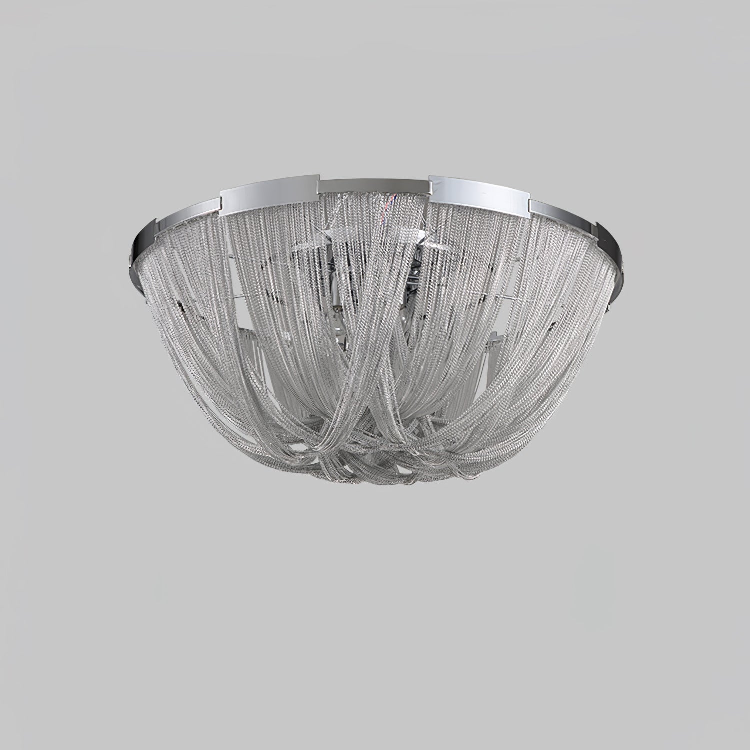 Luxury Contemporary Tassel Aluminum Chain Chandelier Modern Flush Mount Ceiling Light