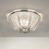 Luxury Contemporary Tassel Aluminum Chain Chandelier Modern Flush Mount Ceiling Light