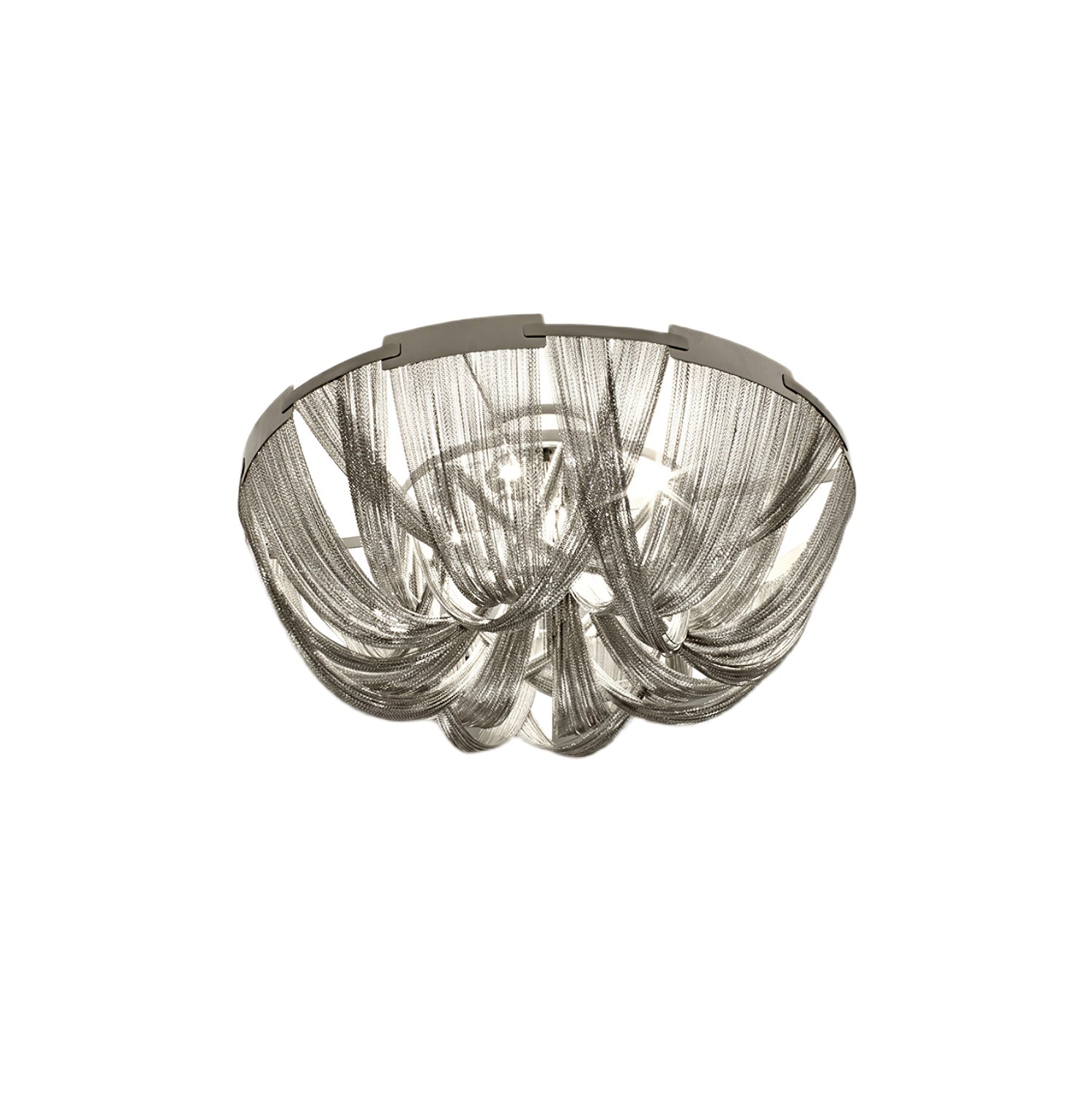 Luxury Contemporary Tassel Aluminum Chain Chandelier Modern Flush Mount Ceiling Light