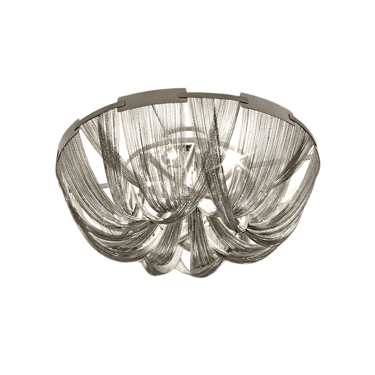 Luxury Contemporary Tassel Aluminum Chain Chandelier Modern Flush Mount Ceiling Light