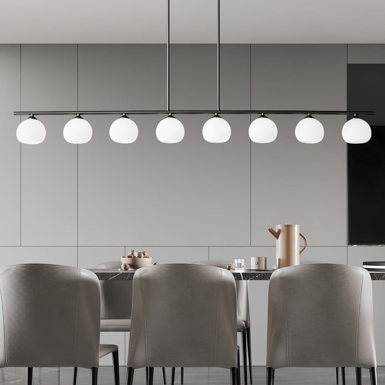 modern-linear-brass-glass-globe-chandelier-for-dining-room-and-kitchen-island-lighting