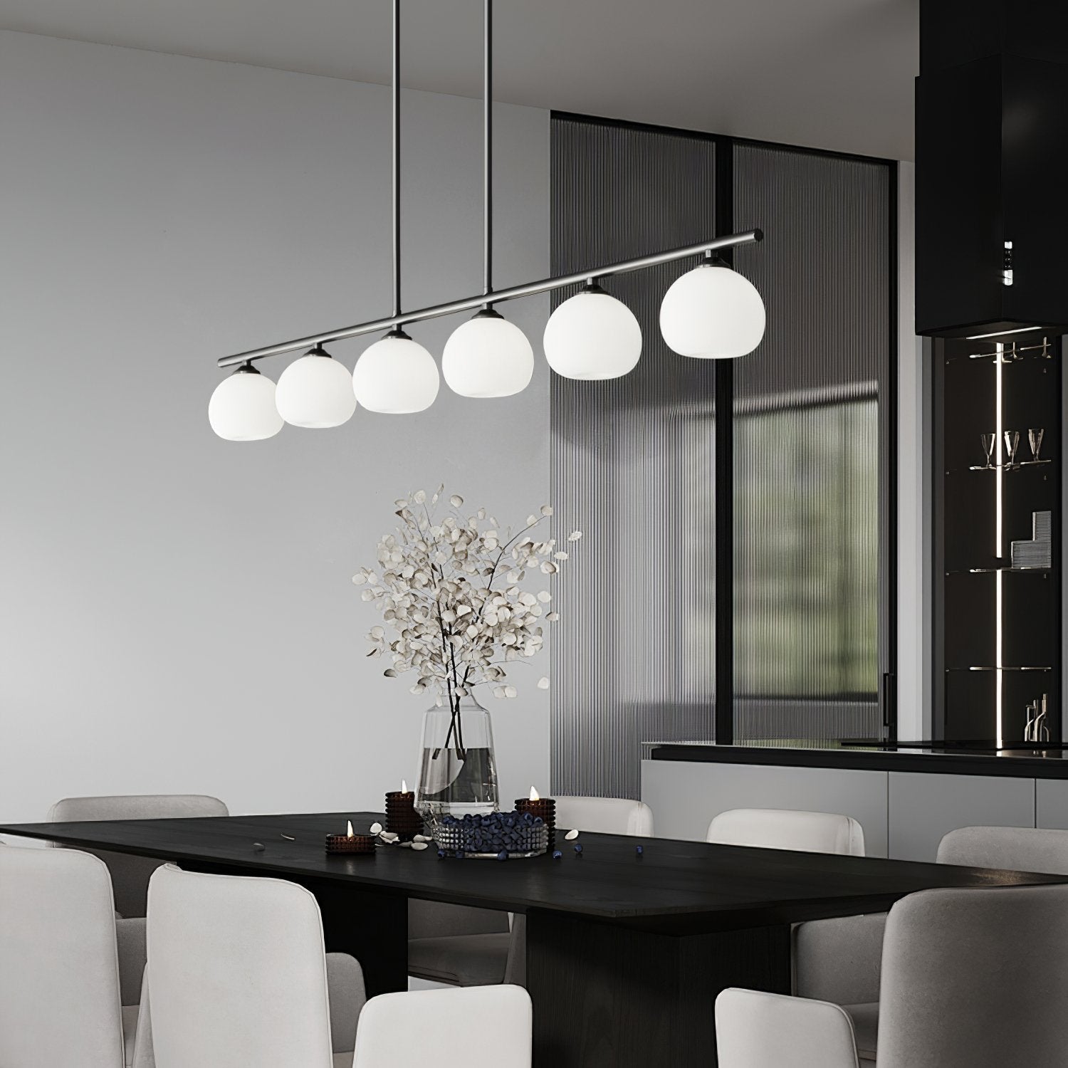 modern-linear-brass-glass-globe-chandelier-for-dining-room-and-kitchen-island-lighting
