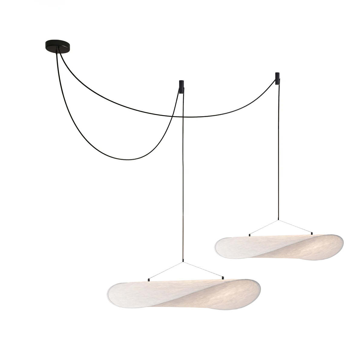 Modern Abstract Cloud Tyvek Pendant Light Sustainable LED Hanging Ceiling Luminaire