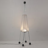 Tent Geometric Acrylic Floor Lamp Modern Stainless Steel Standing Light with 3 Color LED