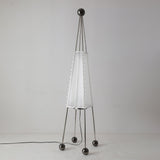 Tent Geometric Acrylic Floor Lamp Modern Stainless Steel Standing Light with 3 Color LED