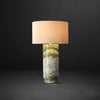 Modern Marble Base Table Lamp with Fabric Shade for Bedside and Living Room Lighting