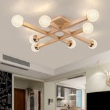 modern-tetrix-wood-flush-mount-ceiling-light-with-white-glass-shades-for-living-room-bedroom
