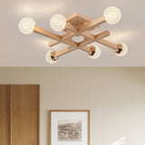 modern-tetrix-wood-flush-mount-ceiling-light-with-white-glass-shades-for-living-room-bedroom