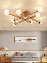 modern-tetrix-wood-flush-mount-ceiling-light-with-white-glass-shades-for-living-room-bedroom