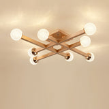 modern-tetrix-wood-flush-mount-ceiling-light-with-white-glass-shades-for-living-room-bedroom