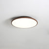 Modern Minimalist Geometric LED Ceiling Light with Walnut Wood Grain Finish