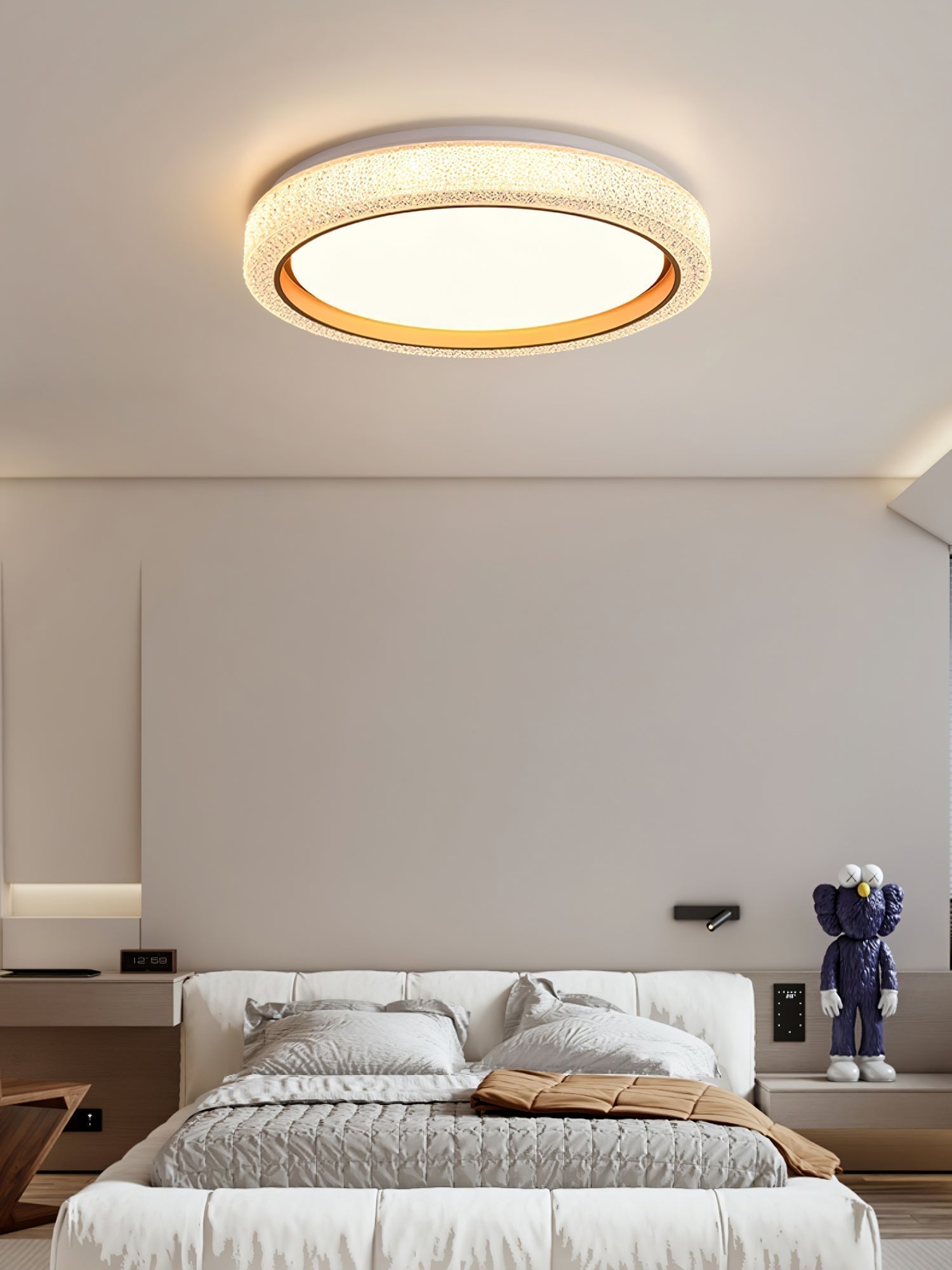 Modern Thin Round LED Flush Mount Ceiling Lamp for Contemporary Home Lighting