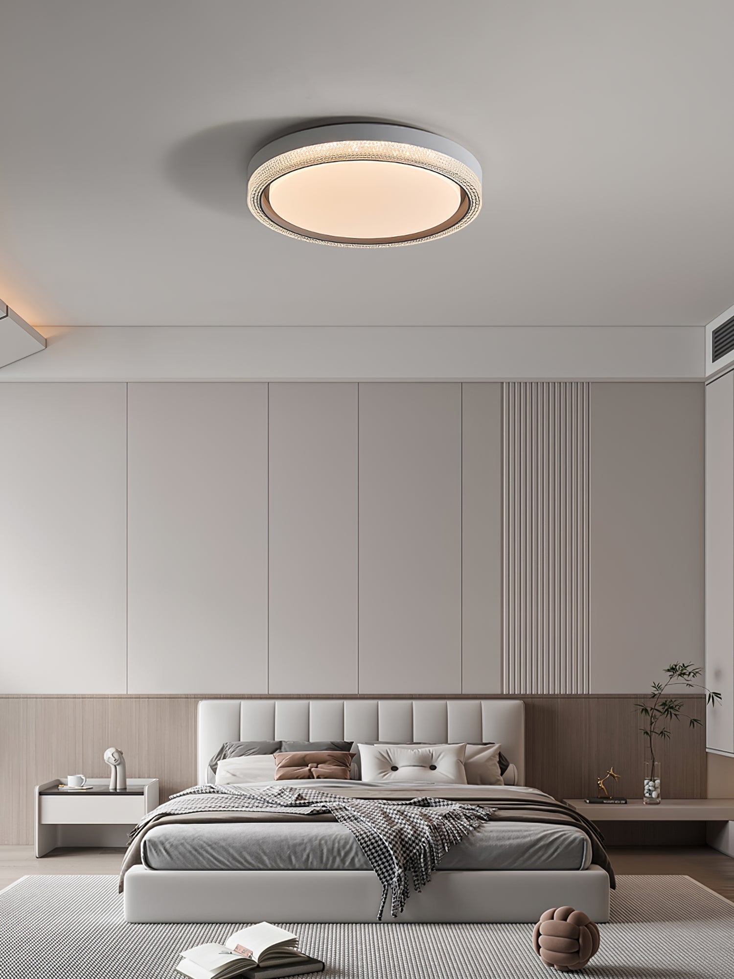 Modern Thin Round LED Flush Mount Ceiling Lamp for Contemporary Home Lighting