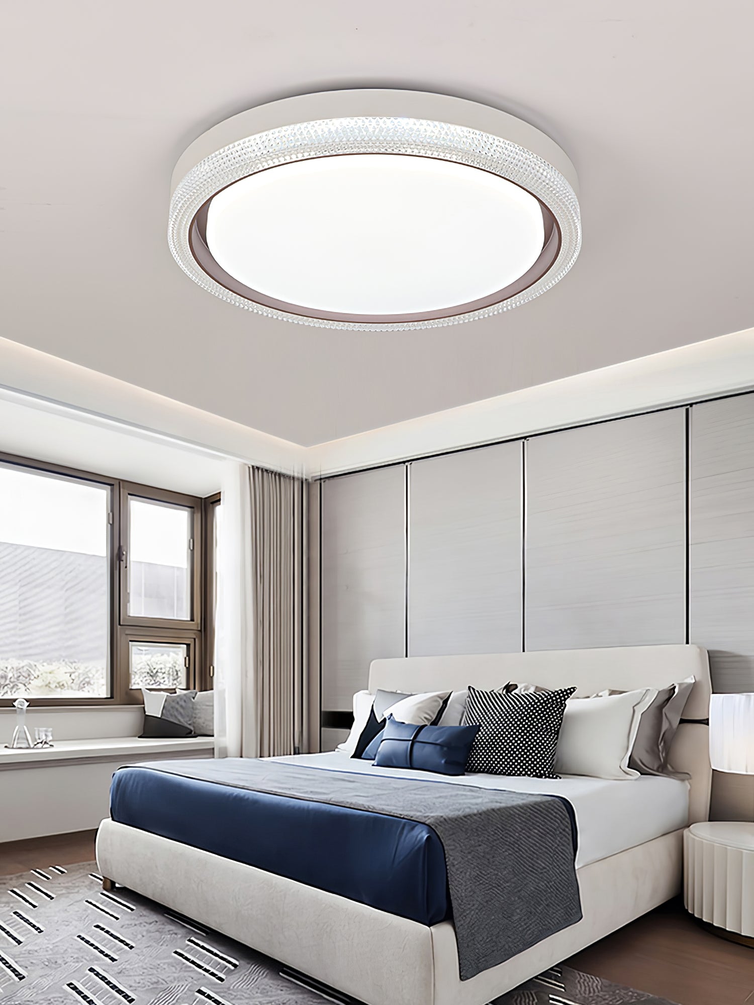 Modern Thin Round LED Flush Mount Ceiling Lamp for Contemporary Home Lighting