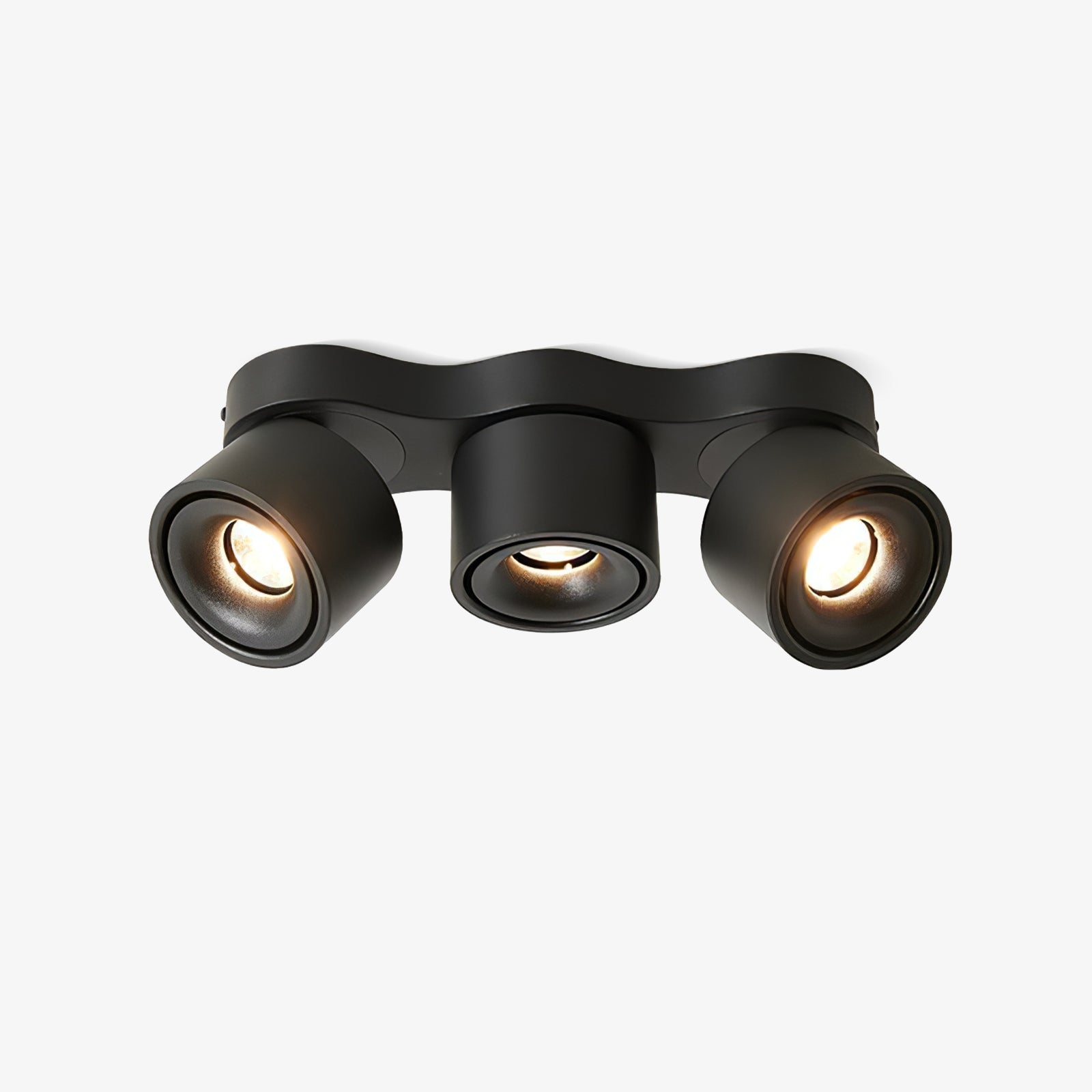 Modern Three Head Rotating Folding LED Flush Mount Ceiling Lamp for Indoor Lighting