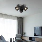 Adjustable Rotating Three Head LED Spotlight Flush Mount Ceiling Fixture for Accent Lighting